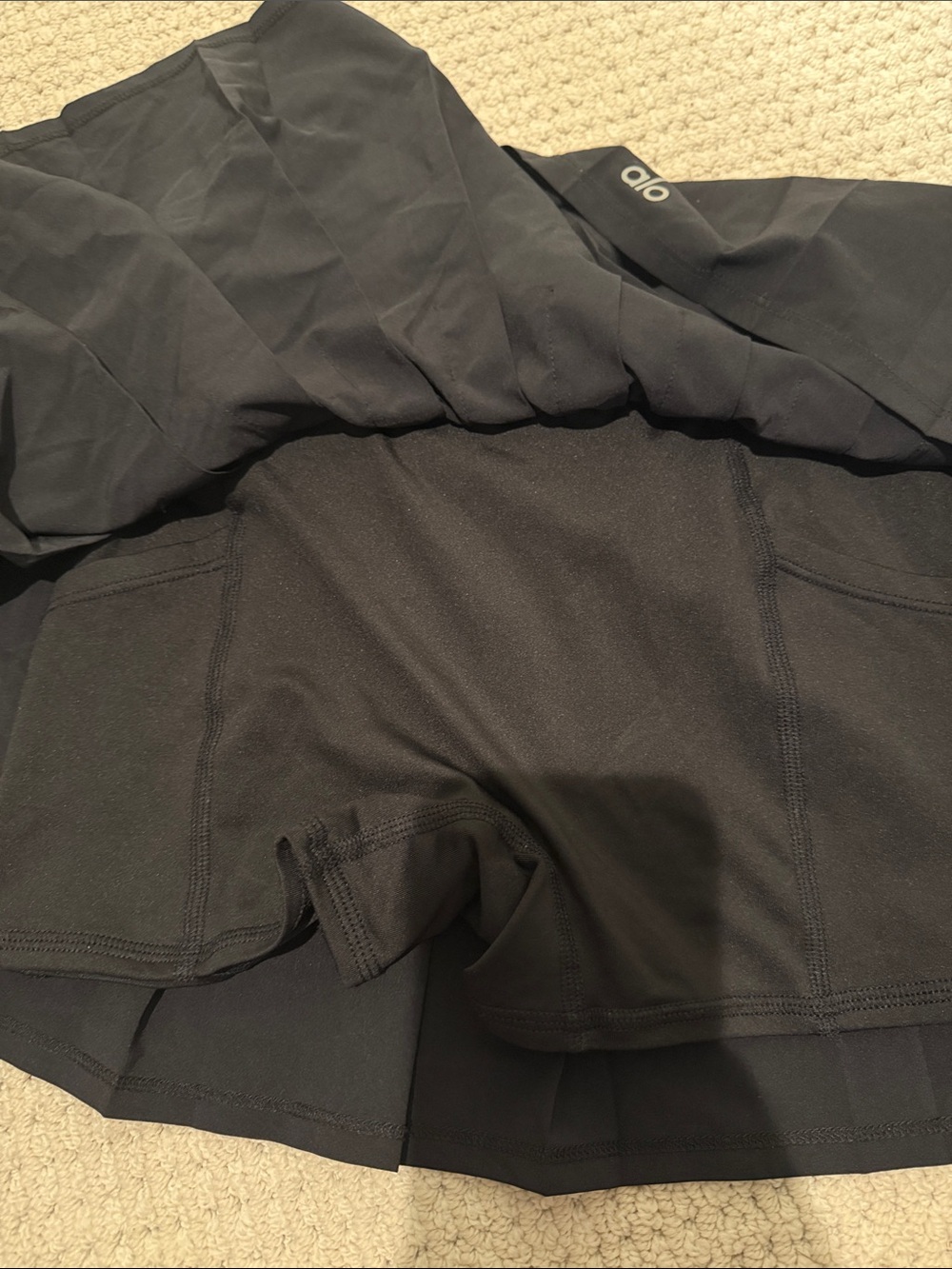 Alo Yoga Varsity Tennis Skirt Black XS-S - Picture 5 of 5